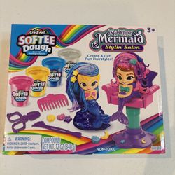 *New* Cra-Z-Art, Softee Dough Sparkling Mermaid Stylin Salon