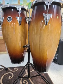 LP Aspire Percussion Conga Set with stand