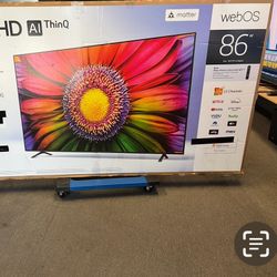 86 Tv Lg Smart 4k HDTV In Box 6 Month Warranty.  Free Deliver 