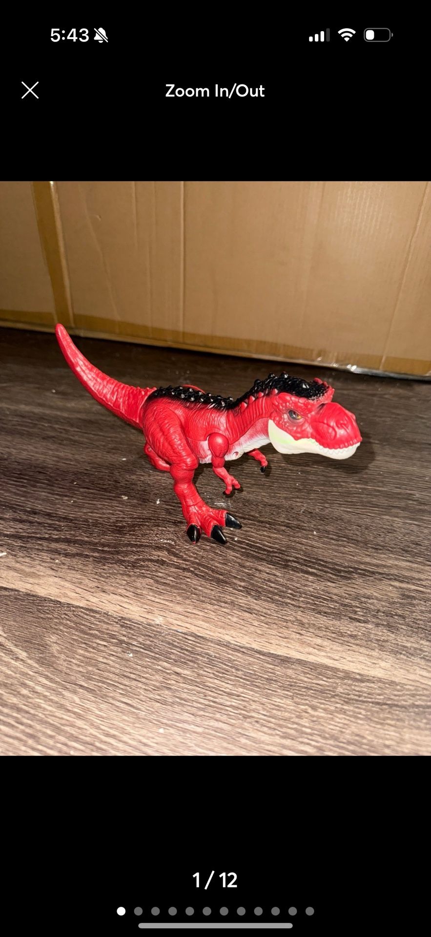 Zuru Robo Alive Dino Action T-Rex Dinosaur Red Roaring Action Dino Works