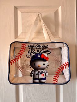 Hello kitty Dodgers clear bag