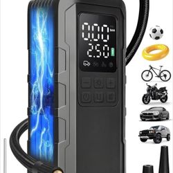 Brand New Tire Inflator Portable Air Compressor and Power Bank - 150PSI Compressor Portable Tire Inflator for Car, Motorcycle, Bicycle, Balls - Car Ai