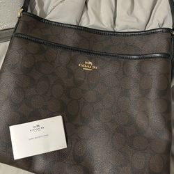 Coach Signature Brown Crossbody Bag