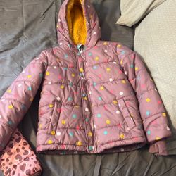 Cat & Jack girls' abstract puffer jacket 
