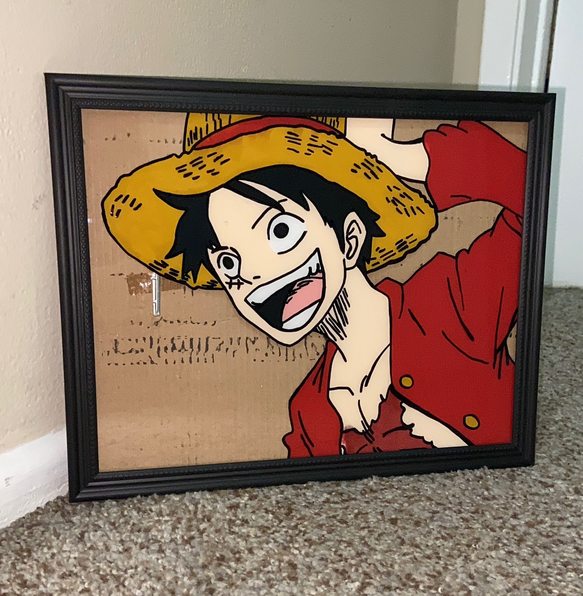 Glass Anime Painting One Piece Custom Portraits Of Friends, Family, & Pets LOCATED IN COVINA
