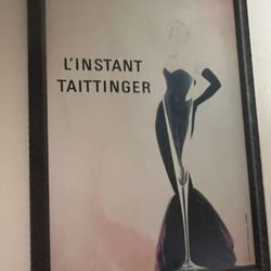 Old Large Canvas Framed Advertisement 