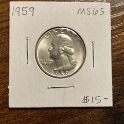 1959 Washington silver Quarter Coin