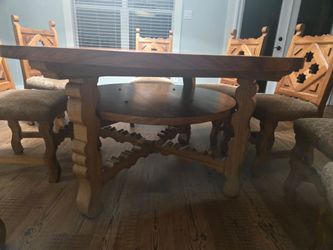 Spanish Colonial Dining Table and Chairs Set
