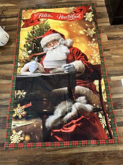 Christmas Santa Claus  Felt Tapestry/ New 