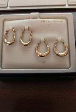 10k gold earrings real gold not gold plated