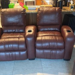 Two Like-New Movie Theater Chairs 