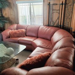 Custom Leather Sectional