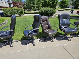 2 Leather Computer Chairs