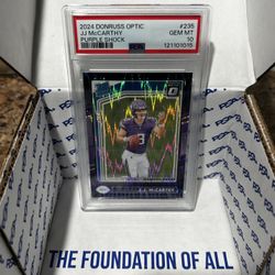JJ McCarthy Purple Shock PSA 10