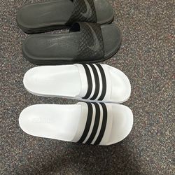 Nike And Adidas Slides Fits Sizes 12-13