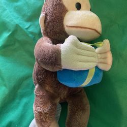 GUND - Curious George Holding Birthday Present Plush Stuffed Animal Toy 14 Inch