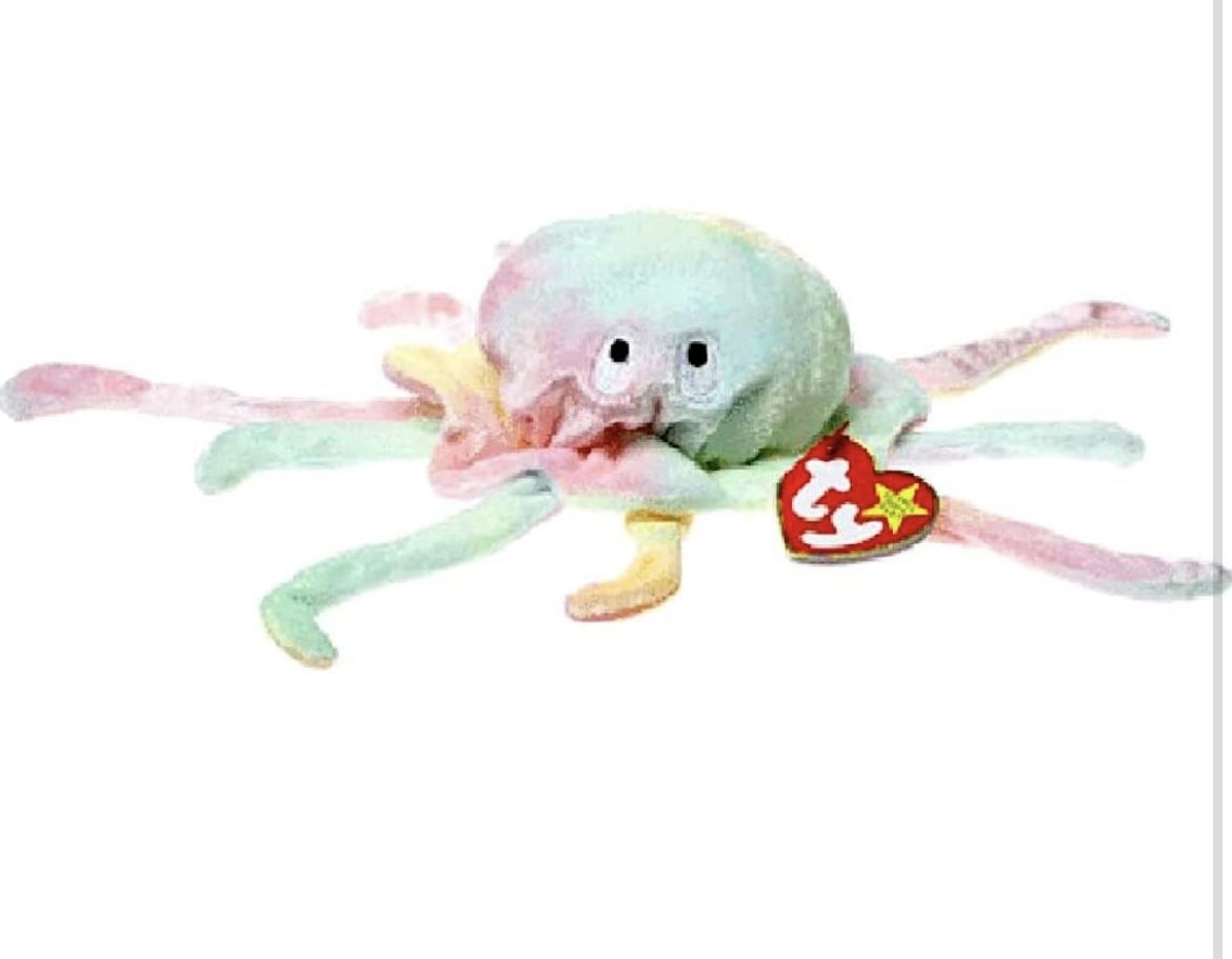 TY Beanie Baby Goochy the Jellyfish With Tags Plush 1999