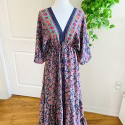 Women Ladies Boho Floral Maxi Dress Cocktail Party Evening Summer Beach Sundress one size 