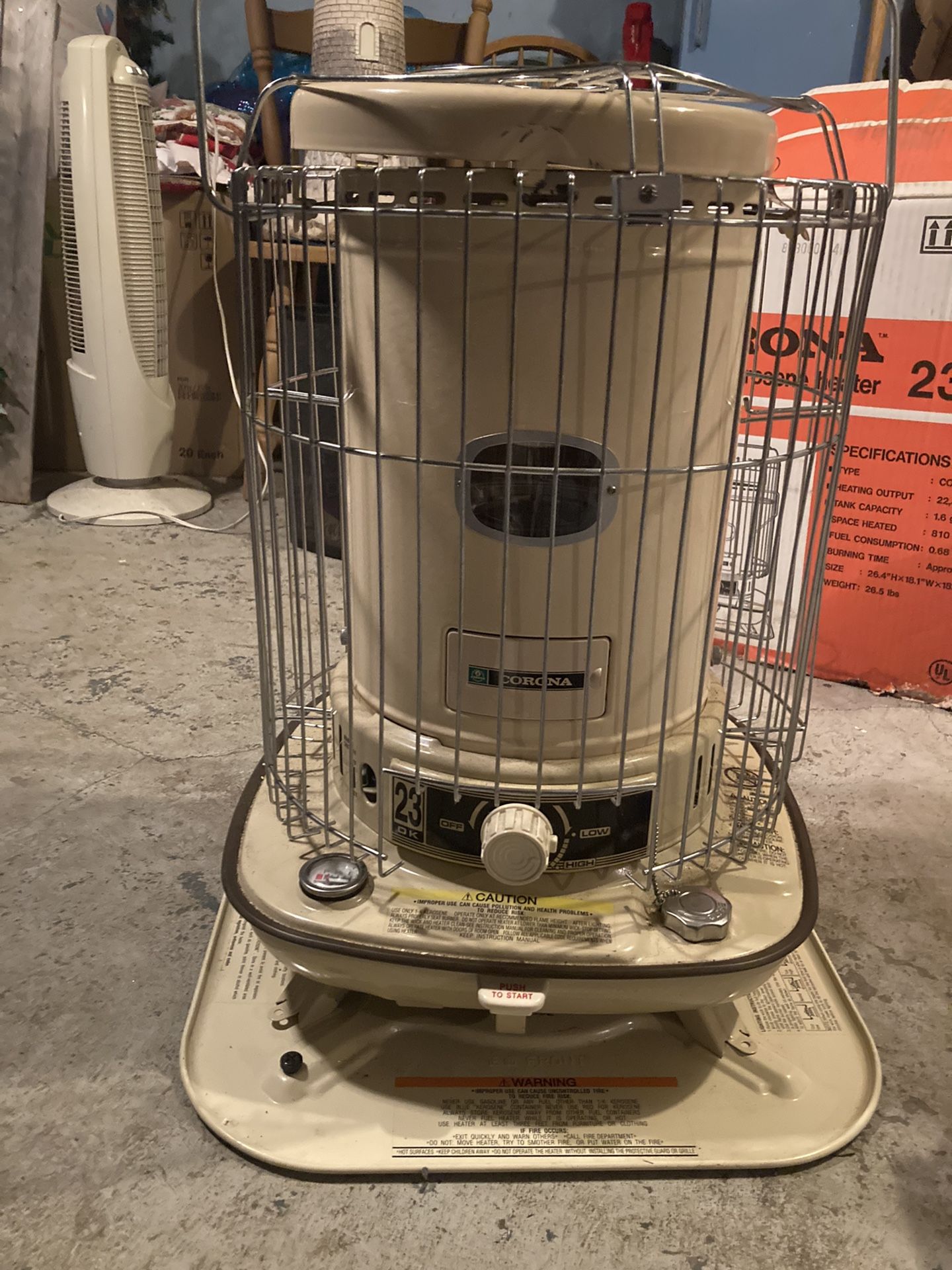Corona kerosene clearance heater