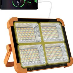 Portable LED Work Solar Light 100W 16500mAh 10000 LM with Stepless Brightness Job Site Battery Rechargeable LED Floor Light for Emergency Worklight fo
