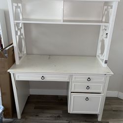 Pottery Barn Kids Desk + Hutch White 