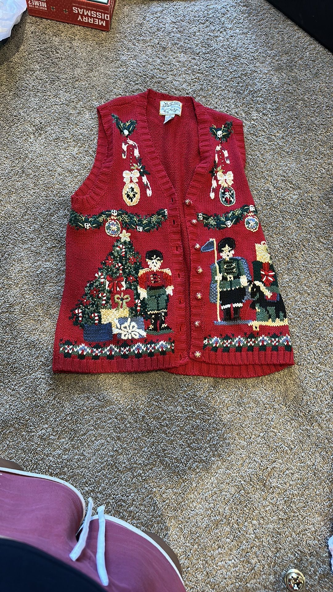 Vintage Christmas Sweater Vest
