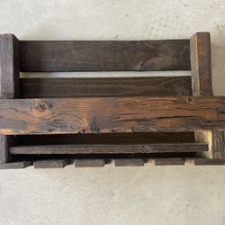 Rustic Wine Rack Bottles Glasses