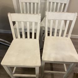 Farmhouse White Counter Chairs