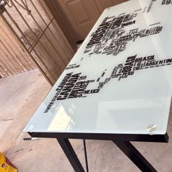 Glass Table2 Ft Wide44 Long28 Incheshigh