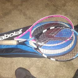 Tennis Rackets And Bag