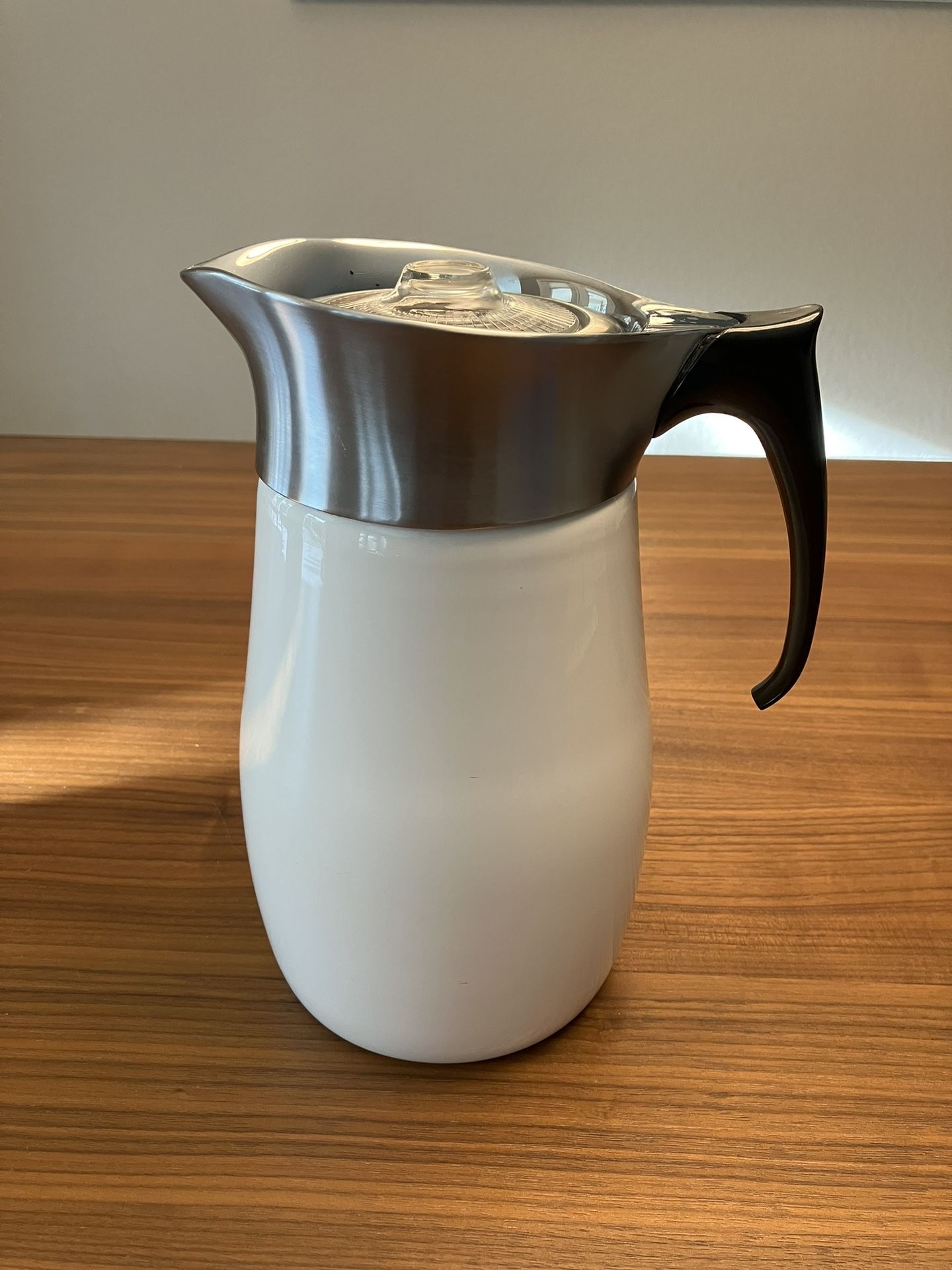 Vintage Retired Rare Corning Ware Centura All White 9 Cup Percolator Coffee Pot