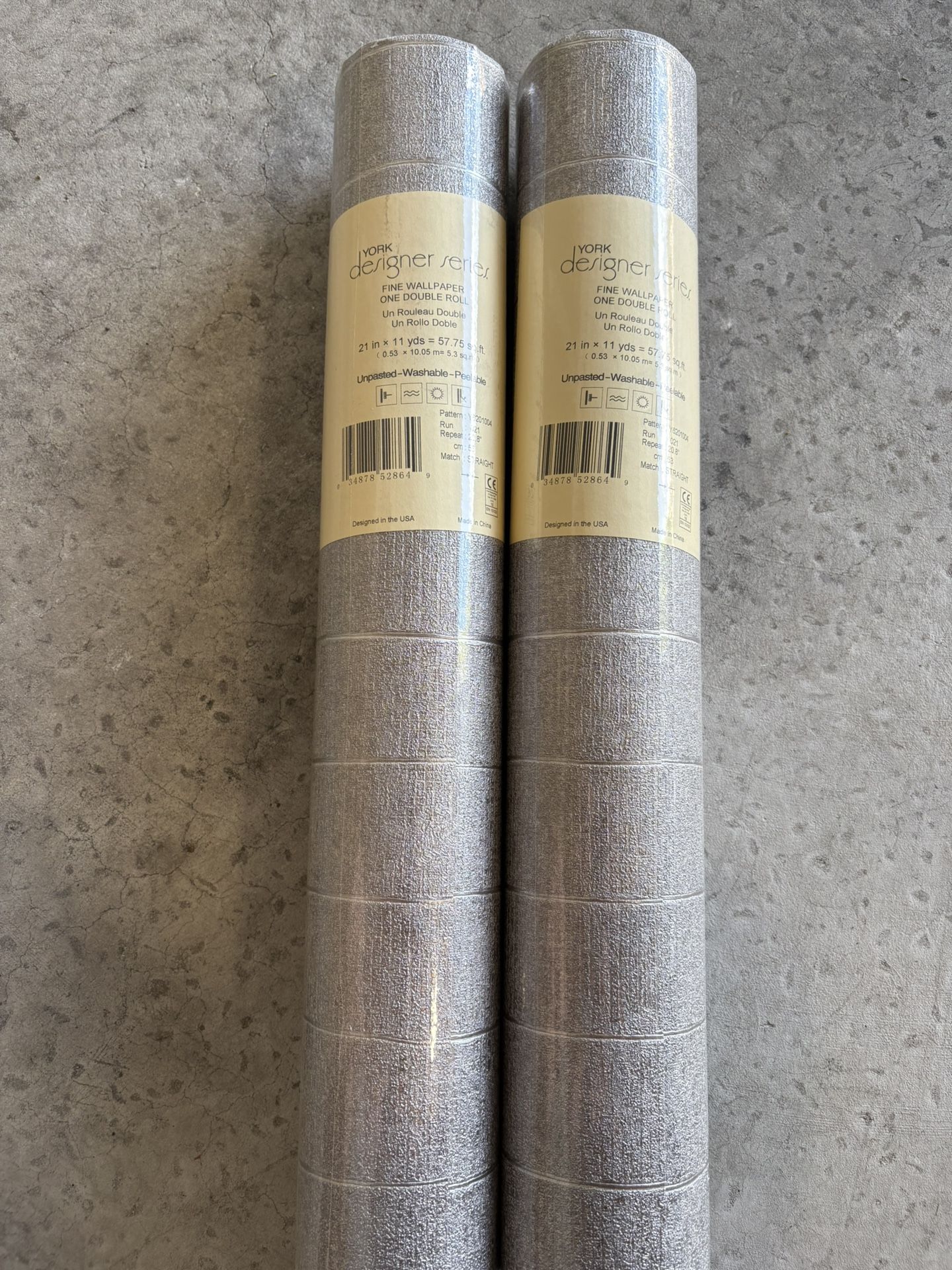 2 Rolls Designer wallpaper 57 Ft Each Roll . $15 For Both Rolls