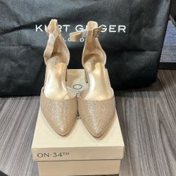 Ankles  Gold Sparkling Two Inch Heels New Size 9