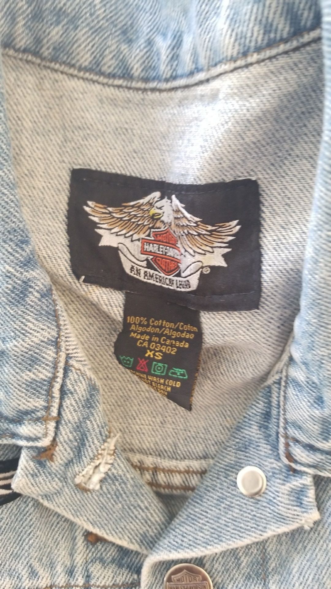 Harley-davison jean vest