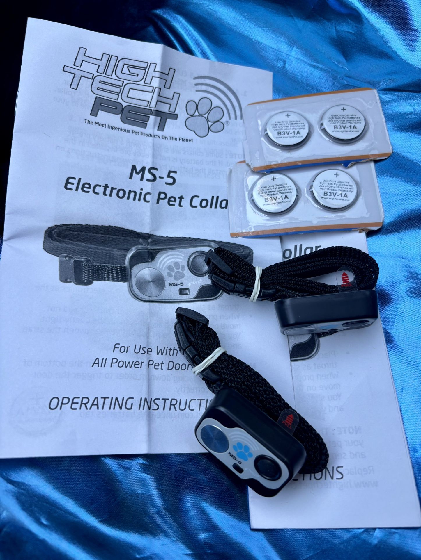 2 New MS-5 Electronic Pet Collars with Xtra Batteries