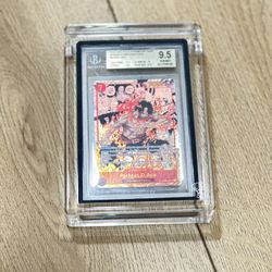 One Piece Tcg Portgas D Ace Manga Alt Art Bgs 9.5