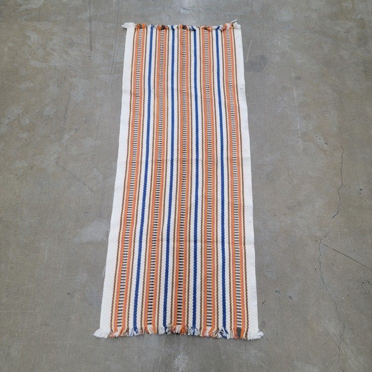 Striped Kilim Cotton Runner Rug 1'6 x 3'9