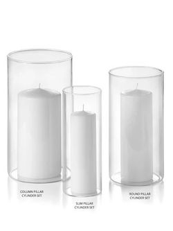 (36) Candles w/ Vase