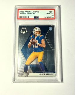 2020 Panini Mosaic Justin Herbert Rookie PSA 10