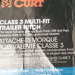 Trailer Hitch  Class 3 Multi Fit New 