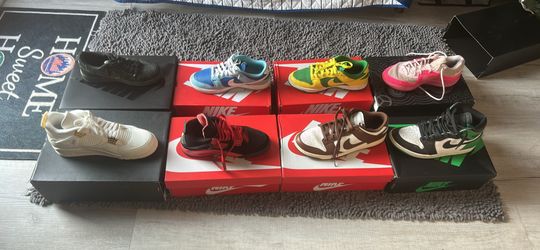 8 different pairs of shoes