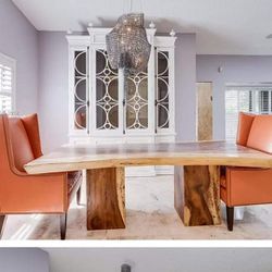 Wood Dining table Design District Hudson NY  Custom Solid stunning wood Major Heavy Magnificent!  Paid $20,000 / $1700 takes it cash zelle moving asap