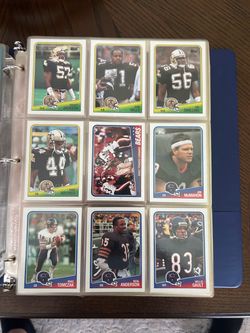 1988 Topps NFL Football Card Set in Binder
