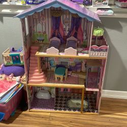 Large Barbie house With Furniture 