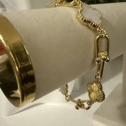 Stainless Steel Cloverleaf bracelet 
