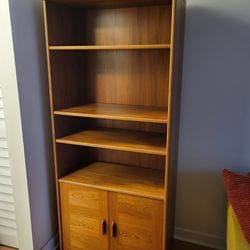 Danish Teak Bookcase with Cabinet