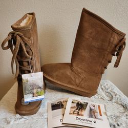 Bearpaw Girl's Phylly Youth Size 5 Boots In Hickory II Color