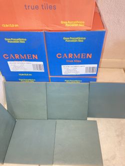 READ ENTIRE AD - New 5 Boxes, 25sq Ft Victorian Green matte Square Subway Tile 5.5" x 5.5" Porcelain Subway Tiles