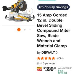 12in.  Double Bevel Sliding Compound Miter Saw