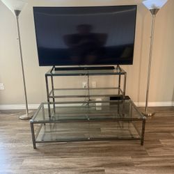 Glass Entertainment Center & Coffee Table